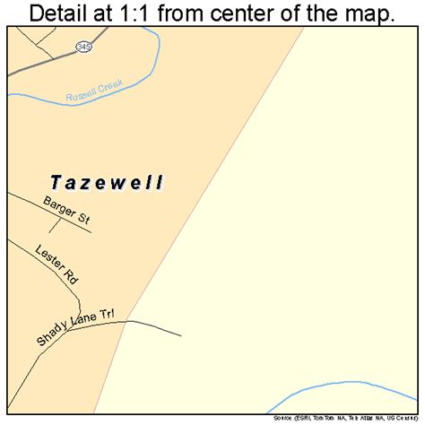 Tazewell Tennessee Street Map 4773120