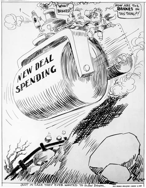 Cartoon New Deal 1936 Namerican Cartoon Depicting President Franklin D ...