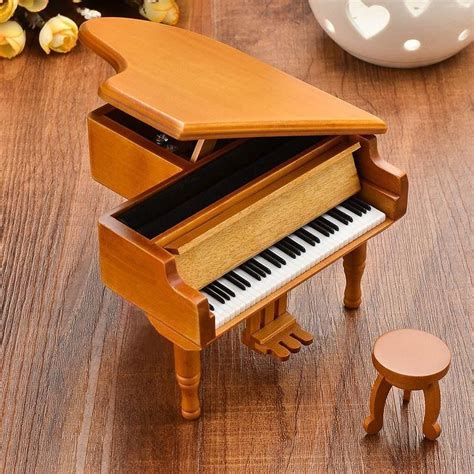 Piano Wooden Music Box | Music box, Wooden music box, Valentine gifts