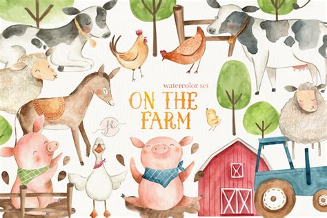 On The Farm | Custom-Designed Illustrations ~ Creative Market