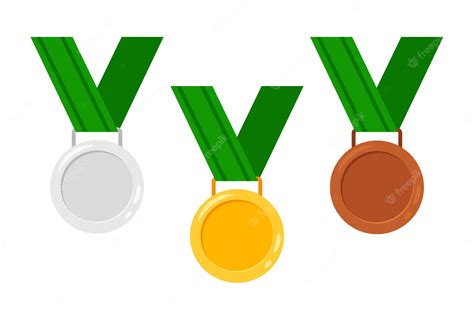 Premium Vector | Medals with ribbons