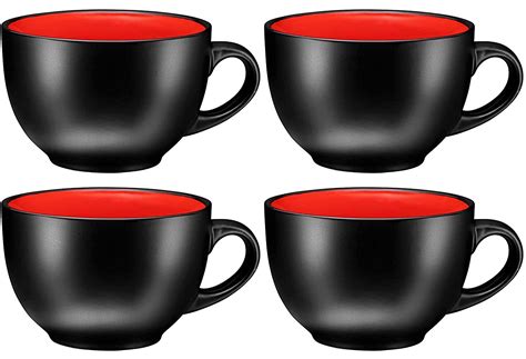 Bruntmor Jumbo Coffee Mug Set, Thick Ceramic Coffee Mugs, 24 OZ, Set of 4 - Walmart.com