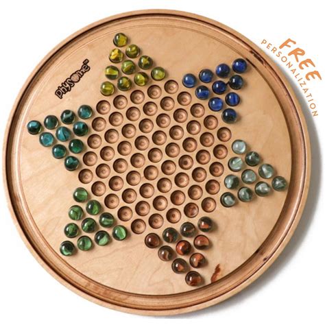 CHINESE CHECKERS, STRATEGY Games, Wooden Checkers Board, Halma Move 6 Player Glass Marbles ...