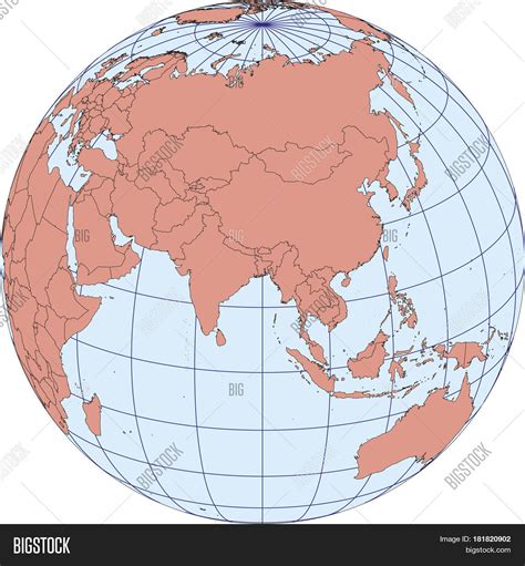 Earth Globe Map Of Asia