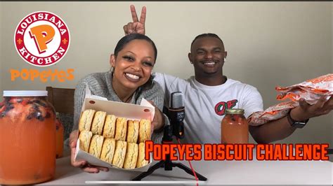 POPEYES BISCUIT CHALLENGE | MUKBANG Q&A - YouTube