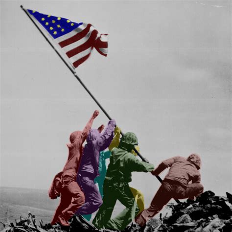 Raising The Flag On Iwo Jima | The Famous Pictures Collection