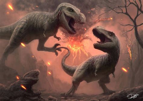 Cretaceous by https://www.deviantart.com/disse86 on @DeviantArt | Dinosaur fight, Dinosaur art ...