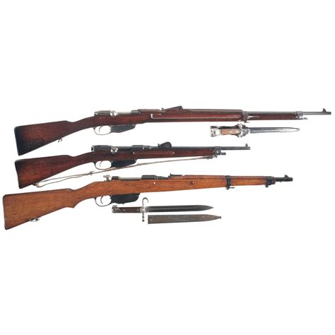 Three European Bolt Action Longarms -A) Steyr Mannlicher Model 1895 ...