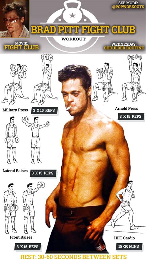 Brad Pitt Fight Club Body: How To Get It | Fight club workout, Pop ...