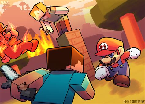 SSBU x Minecraft fan art (Artist is me) : r/Minecraft