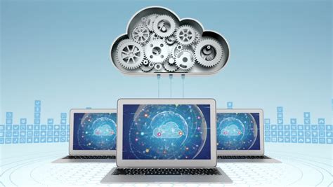 Cloud Computing Concept With Three Laptops Stock Footage Video 5587109 - Shutterstock