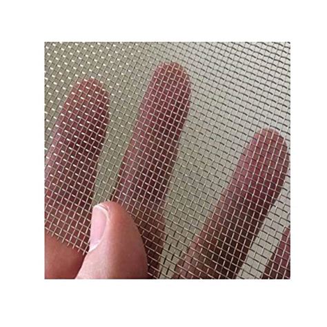 2 Pack Stainless Steel Woven Wire Mesh Metal Mesh Sheet Metal Security Screen Cabinets Mesh ...