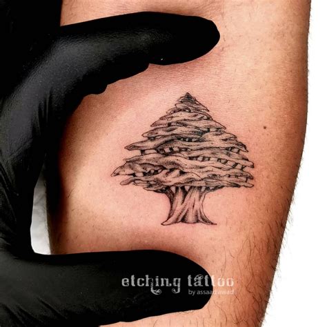 Lebanese Cedar Tree Tattoo