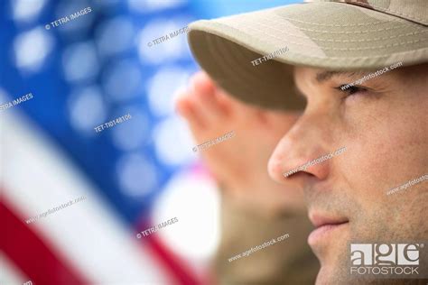 Profile of US army soldier, Stock Photo, Picture And Royalty Free Image. Pic. TET-TI0148106 ...