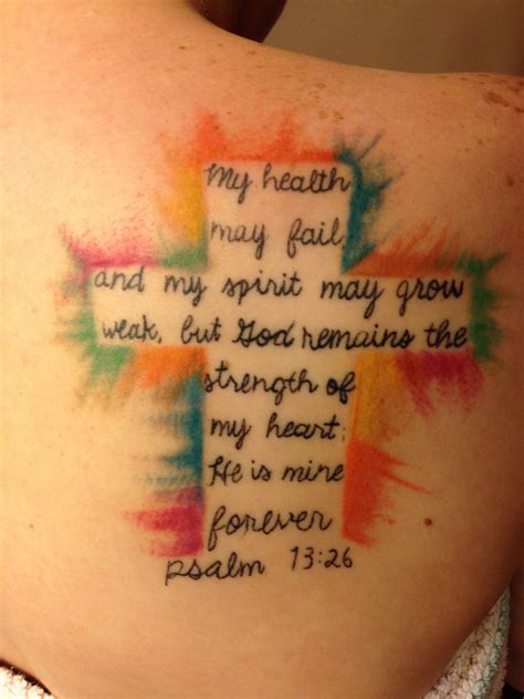 My cross/Bible verse tattoo..Psalm 73:26 :) #Tattoosformen | Bible ...