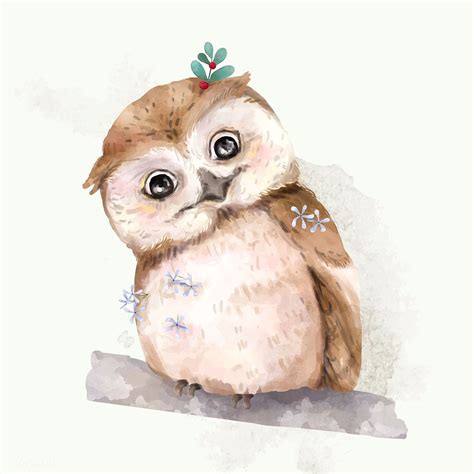 Illustration of a baby owl | premium image by rawpixel.com / busbus | Owl illustration, Owl ...