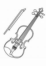 Violino Instrumentos Instrumento Colouring Musicais Fiddle Colorear  sketch template