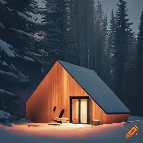 Cozy minimal cabin