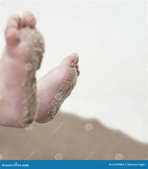 Close-up of Children S Feet in the Sand Stock Image - Image of space, foot: 33399883