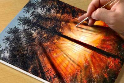 Painting a Serene Sunset Forest: A Beginner’s Guide – Urbaki Art