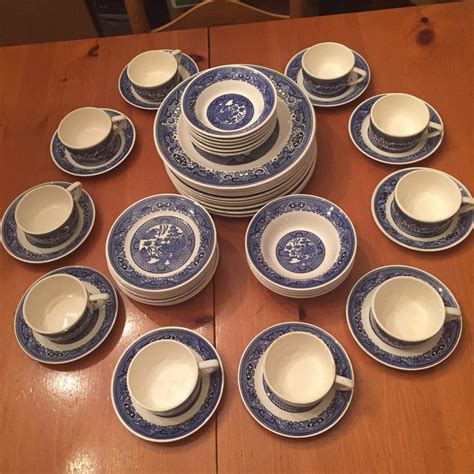 BLUE WILLOW DISH SET (50 PCS) SOLD: $120.00 | Blue willow dishes, Dish ...