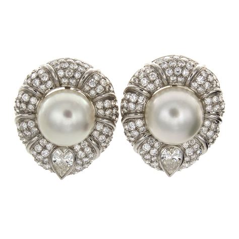 PEARL AND DIAMOND EARRINGS