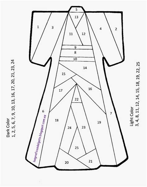 los gráficos del gato: KIMONO PATCHWORK