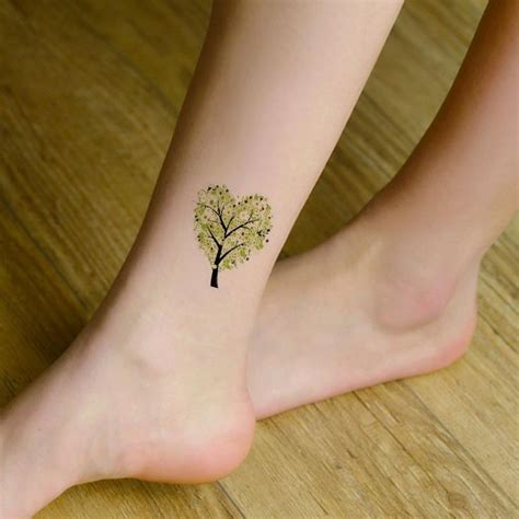 lovely heart shape tree temporary tattoo sticker | Tattoos, Tree tattoo ...