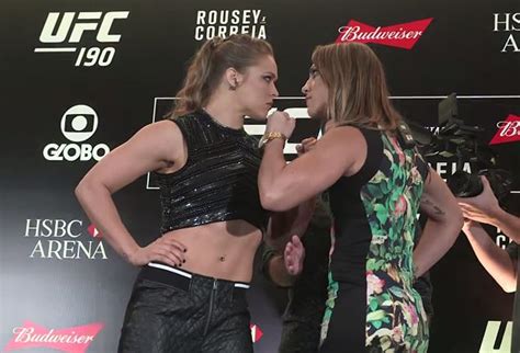 Watch Epic Staredown Between Ronda Rousey and Bethe Correia