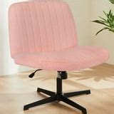 Armless Office Chair, Comfy, Cross-Legged, Adjustable Swivel ...