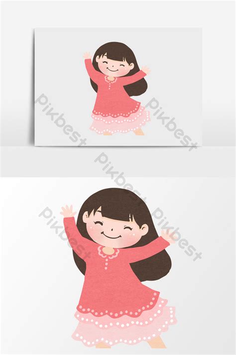 Drawing Flying Girl Illustration Elements Illustration | PSD Free ...