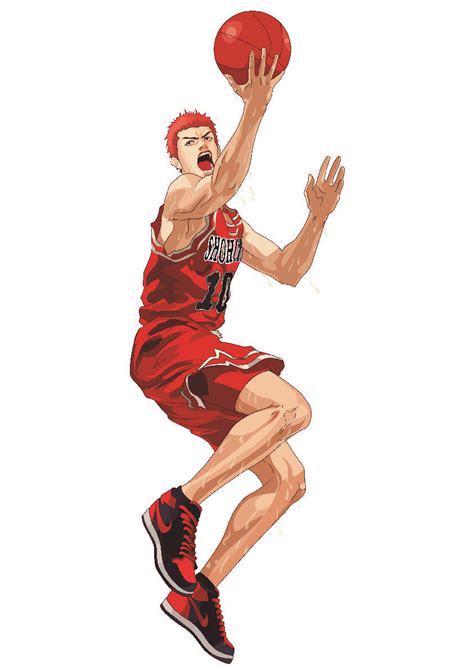 Hanamichi Sakuragi del anime Slam Dunk. Hecho con Adobe Illustrator y la herramienta pluma ...