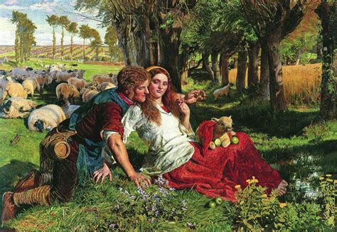 William Holman Hunt The Hireling Shepherd | Pre raphaelite paintings, Pre raphaelite art ...