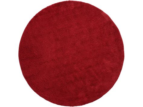 Tapis shaggy 185x185 rouge Luzern
