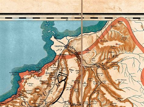 Lebanon map vintage old Lebanon map print Lebanese gift | Etsy