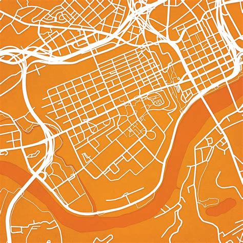 University of Tennessee Campus Map Art - City Prints