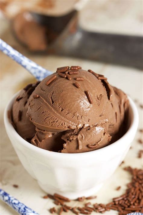 chocolate sorbet | Homemade chocolate ice cream, Chocolate ice cream recipe, Ice cream maker recipes