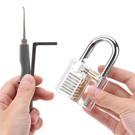 24pin Stainless Steel Lock Pick Tools Set With Transparent Practice ...