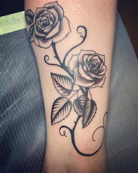 81 Beautiful Rose Vine Tattoo Ideas | Rose vine tattoos, Vine tattoos, Rose tattoo design