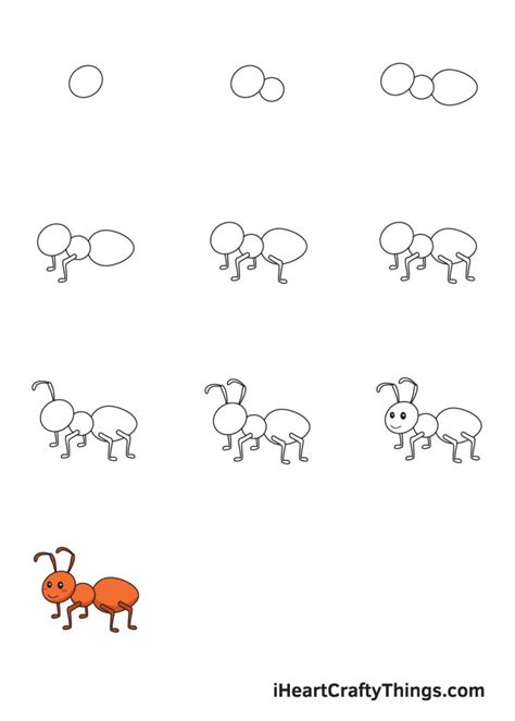 Ant Drawing - How To Draw An Ant Step By Step