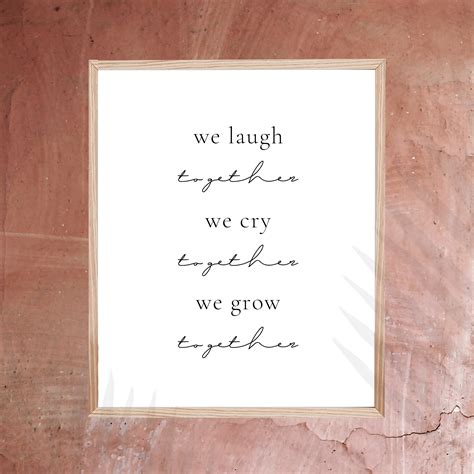 We Grow Together Typography Motivational Quote Minimalistic - Etsy France