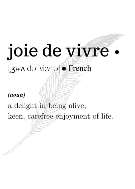 Joie de Vivre Definition Dictionary Dictionary Wall Art - Etsy.de