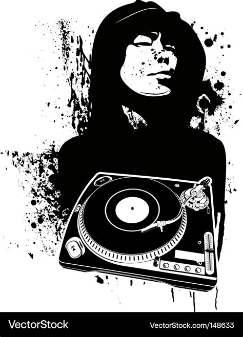 Graffiti dj background Royalty Free Vector Image