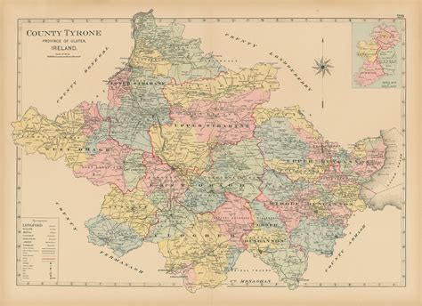 COUNTY TYRONE, Ireland 1901 Map - Replica or Genuine ORIGINAL