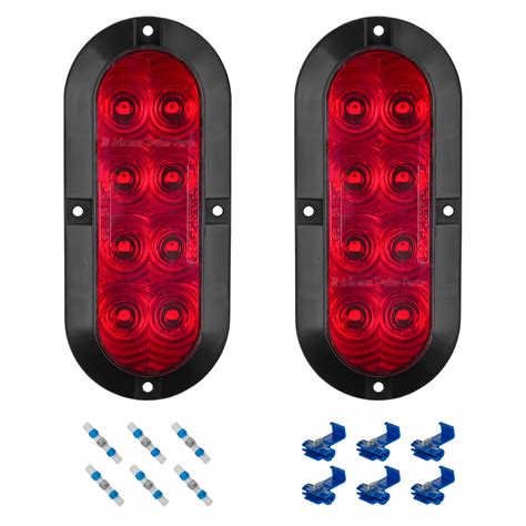 T68 | High Visibility LED Tail Light Kit - 6" Oval Surface Mount