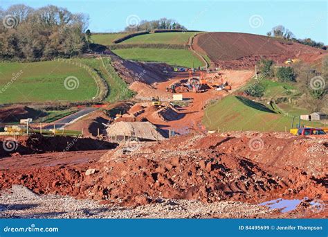 Road Construction Site stock image. Image of heavy, plant - 84495699