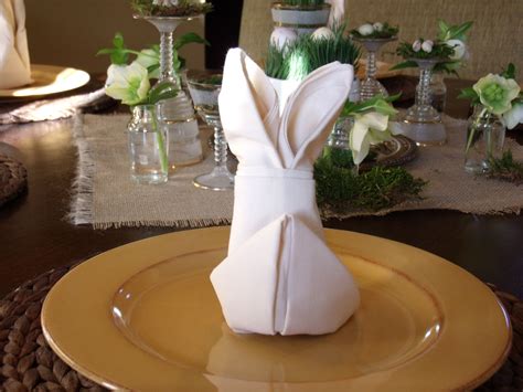 bunny napkin fold. Bunny Napkin Fold, Bunny Napkins, Wedding Napkin ...