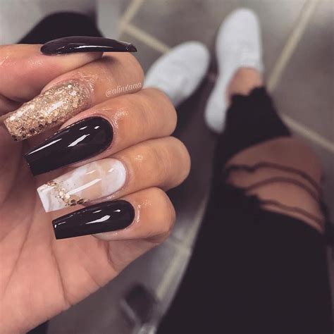 Interesting marble colors #beautifulacrylicnails | Gold nails, Long nails, Fake nails