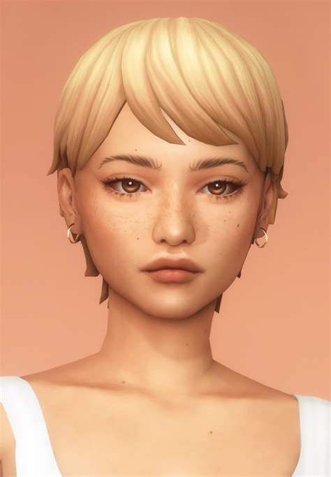 Sims 4 Maxis Match Short Hair CC (Female) - All Sims CC
