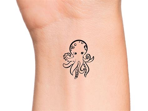 Octopus Silhouette Tattoo